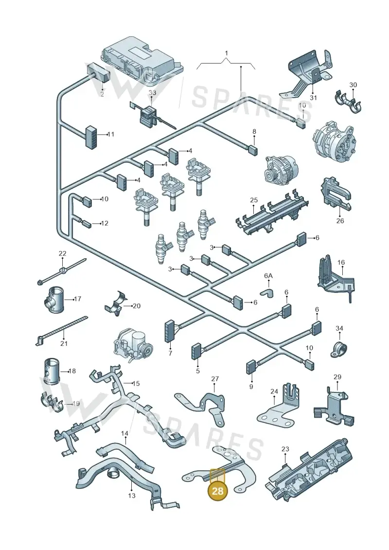 03E971858B — SEAT IBIZA                  06> (2005-) diagram 225971030, position 28