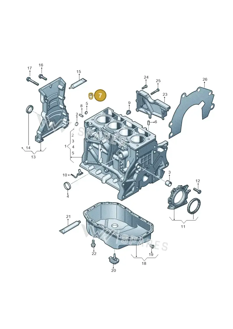 03F103156 — Volkswagen Touran 2.0 (2010-2015) diagram 649103010, position 7