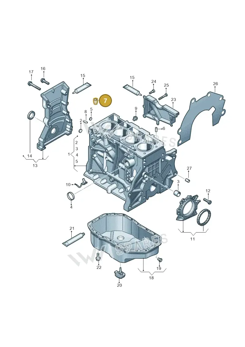 03F103156A — Volkswagen Polo (2012-2014) diagram 672103060, position 7