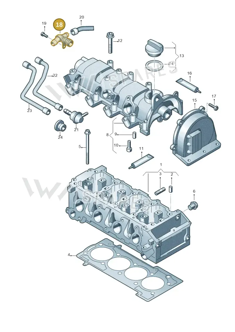 03F103175A — Volkswagen Caddy Maxi Kombi (2010-2015) diagram 650103410, position 18