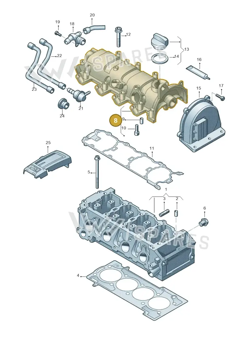 03F103473Q — Volkswagen Beetle (2016-2019) diagram 729103410, position 8