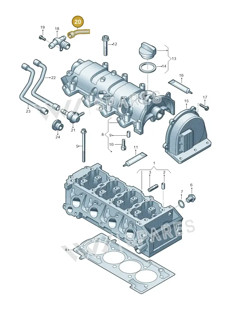 03F103493 — SEAT Altea XL Reference (2010-2013) diagram 649103410, position 20