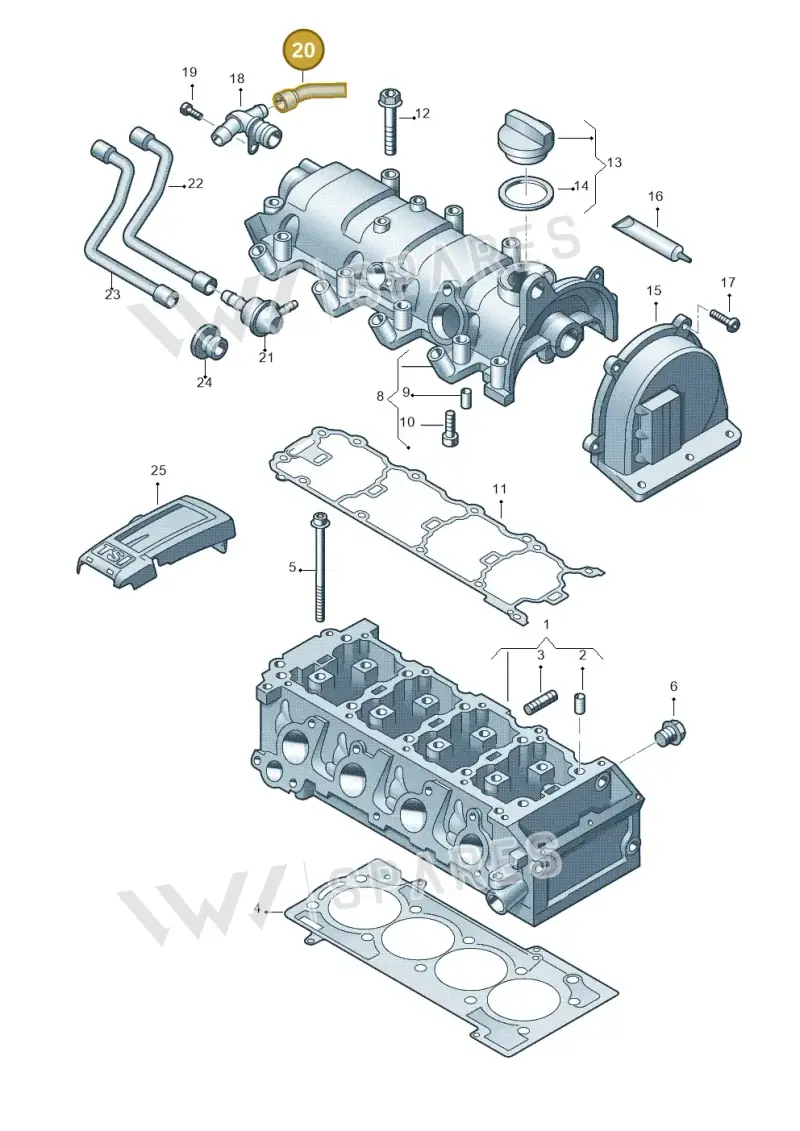 03F103493 — Volkswagen Golf (2011-2013) diagram 729103410, position 20