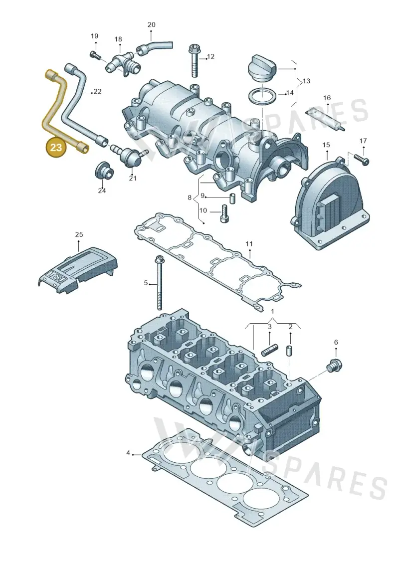 03F103560B — Volkswagen Polo (2012-2014) diagram 729103410, position 23