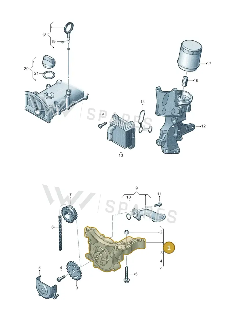 03F115105D — Volkswagen Beetle (2016-2019) diagram 649115010, position 1