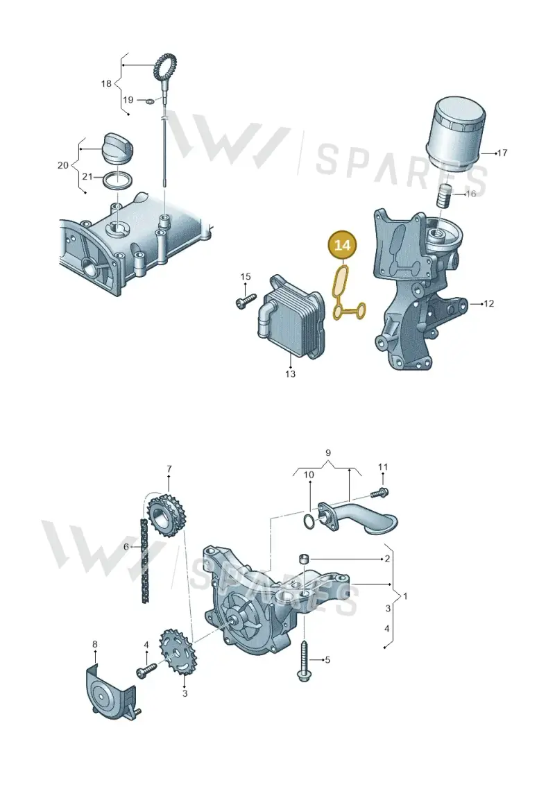 03F115111A — Volkswagen Beetle (2016-2019) diagram 649115010, position 14