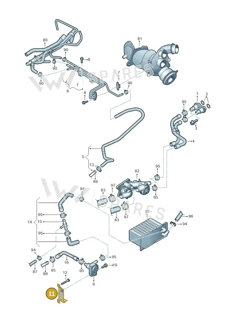 03F121093 — Volkswagen Polo 1.6 (2013-2022) diagram 766121170, position 11