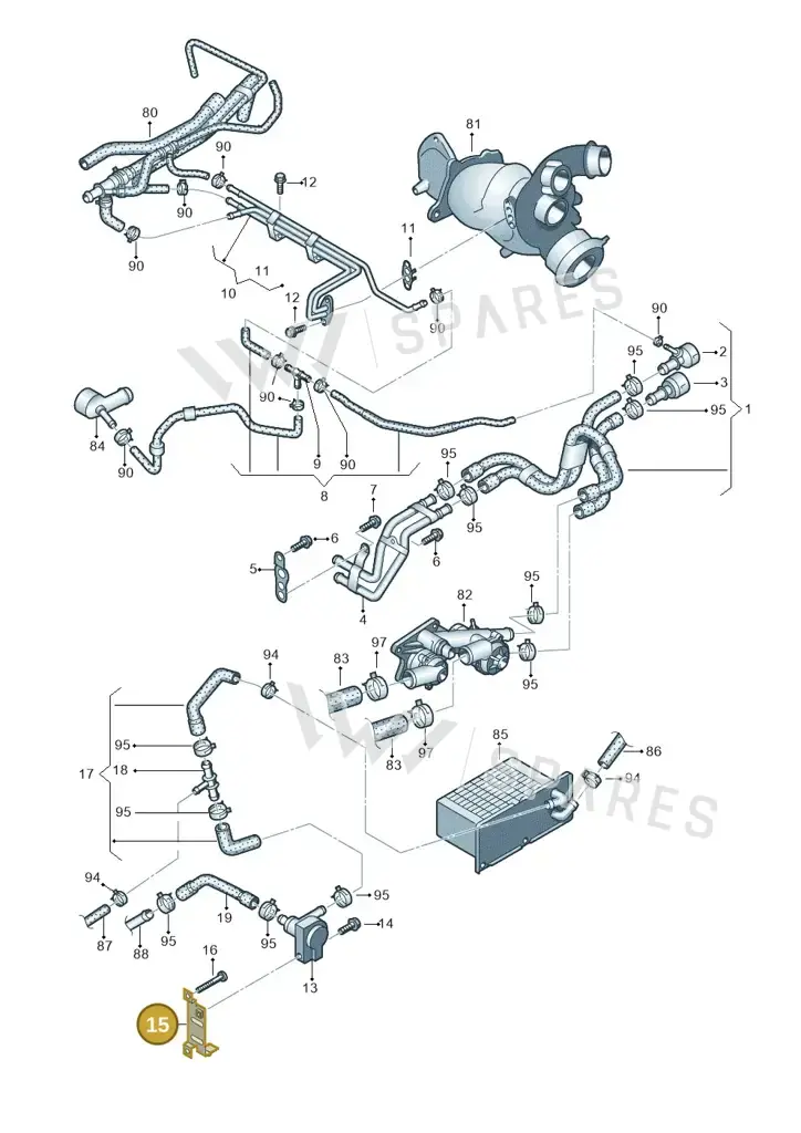 03F121093 — Volkswagen Beetle (2016-2019) diagram 649121110, position 15