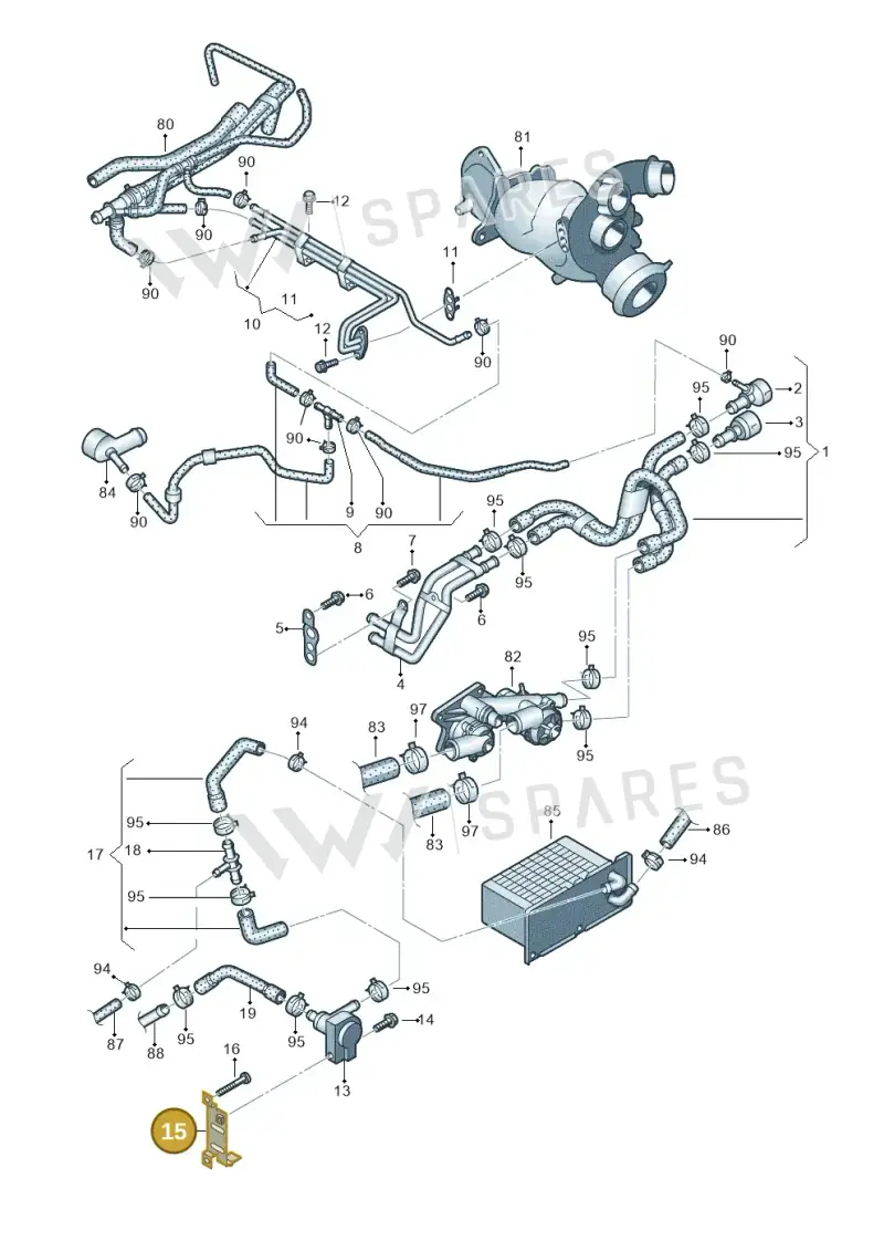 03F121093 — Volkswagen Beetle (2016-2019) diagram 649121110, position 15