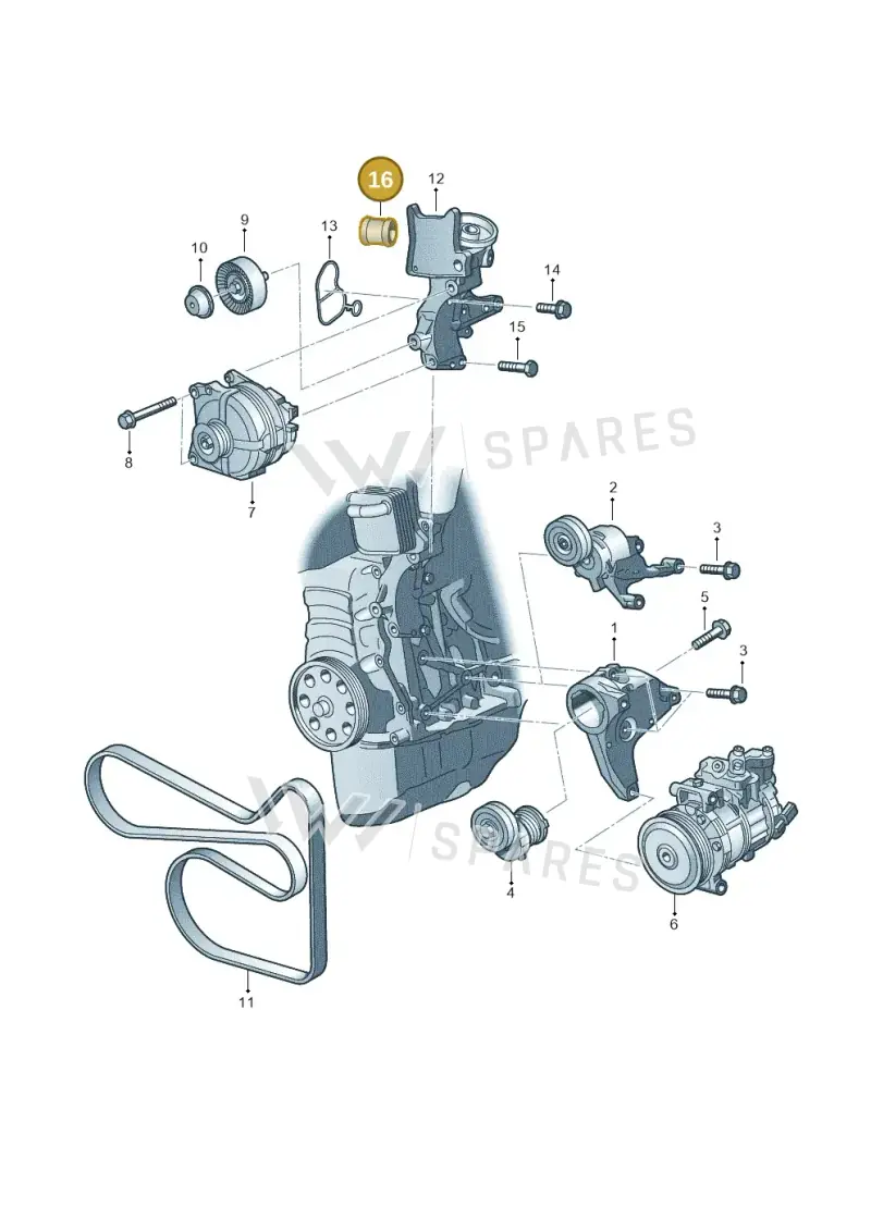 03F121215 — Volkswagen Beetle (2016-2019) diagram 672903150, position 16