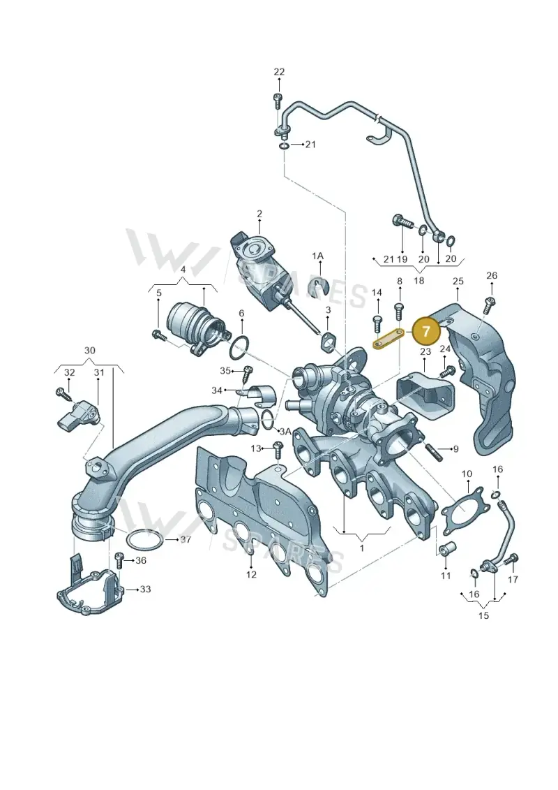 03F145195 — Volkswagen Beetle (2016-2019) diagram 697145400, position 7