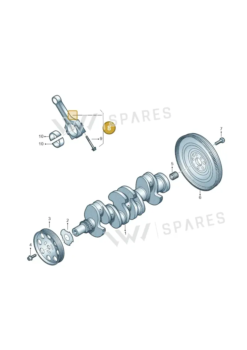 03F198401 — Volkswagen Polo (2009-2014) diagram 677105100, position 8
