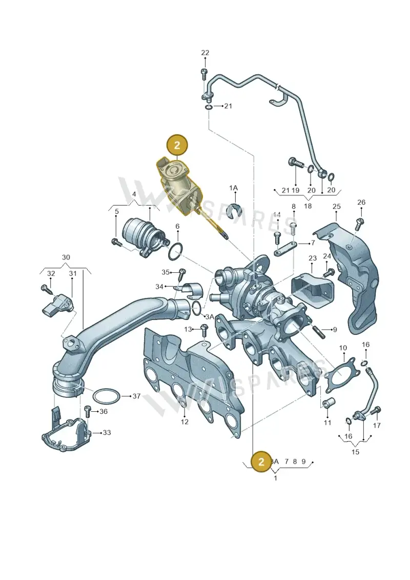 03F198725A — Volkswagen Golf Cabriolet (2011-2016) diagram 729145500, position 2
