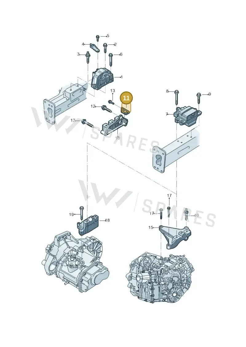 03F199207 — Volkswagen Beetle (2016-2019) diagram 801199110, position 11