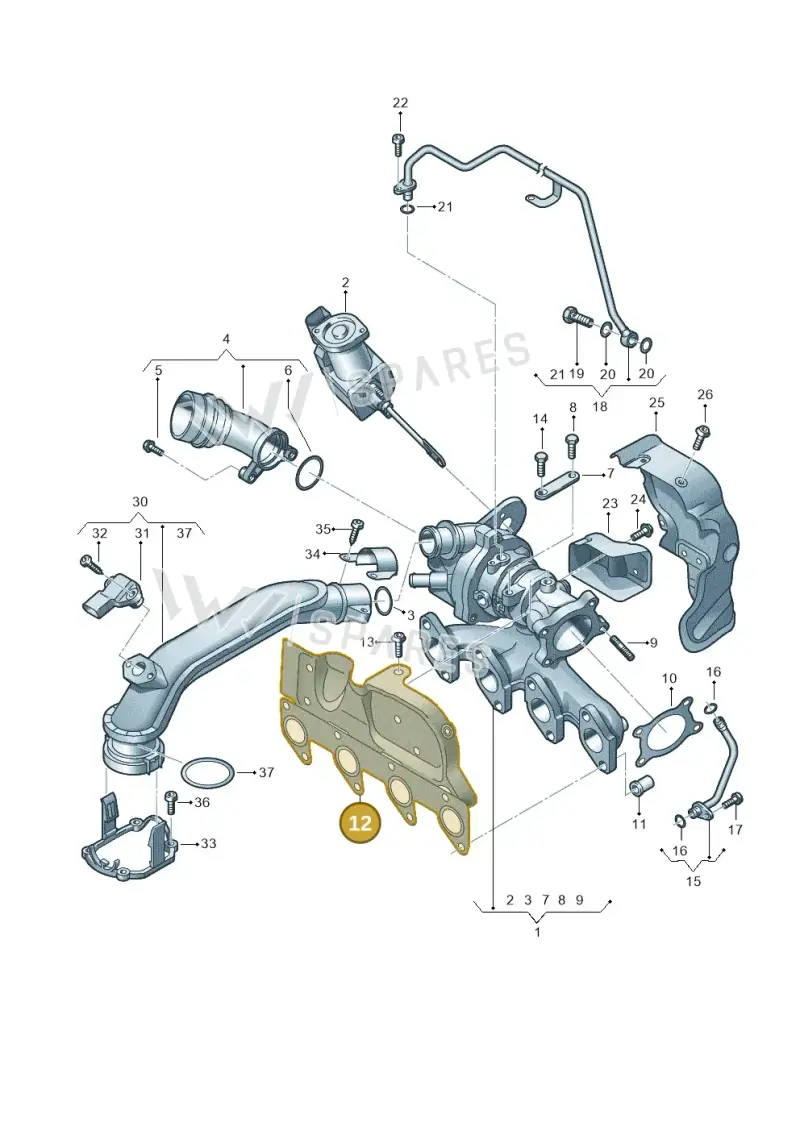 03F253041AA — Volkswagen Polo 1.6 (2013-2022) diagram 766145500, position 12