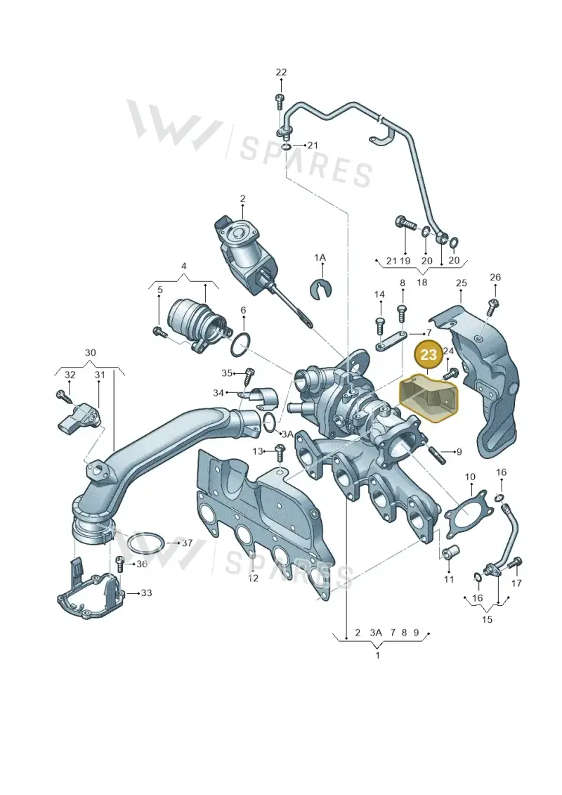03F253041G — Volkswagen Golf Cabriolet (2011-2016) diagram 729145500, position 23