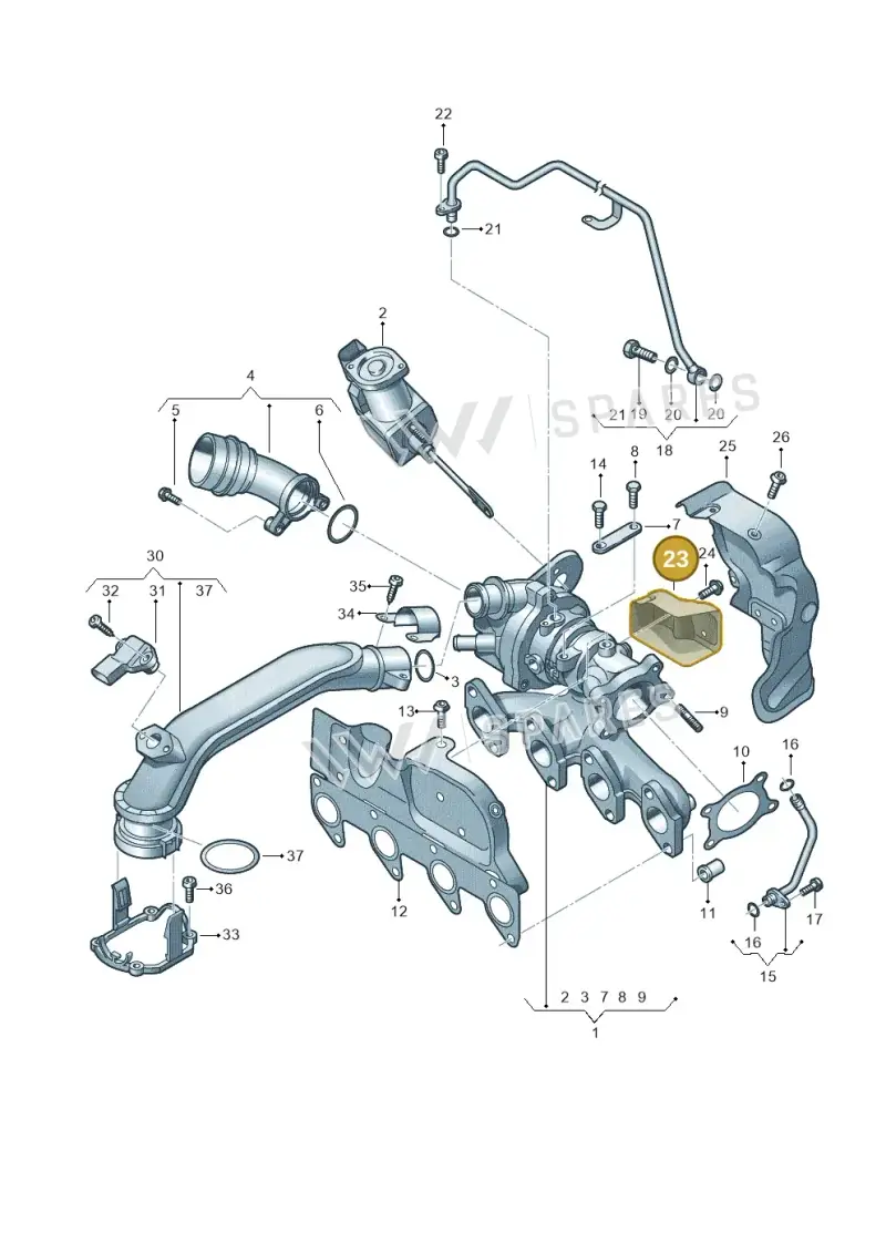 03F253041R — Volkswagen Polo 1.6 (2013-2022) diagram 766145500, position 23