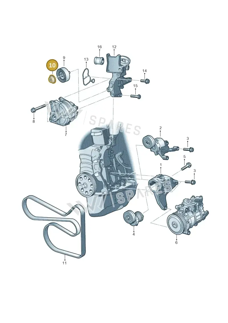 03F903310 — Volkswagen Beetle (2016-2019) diagram 672903150, position 10