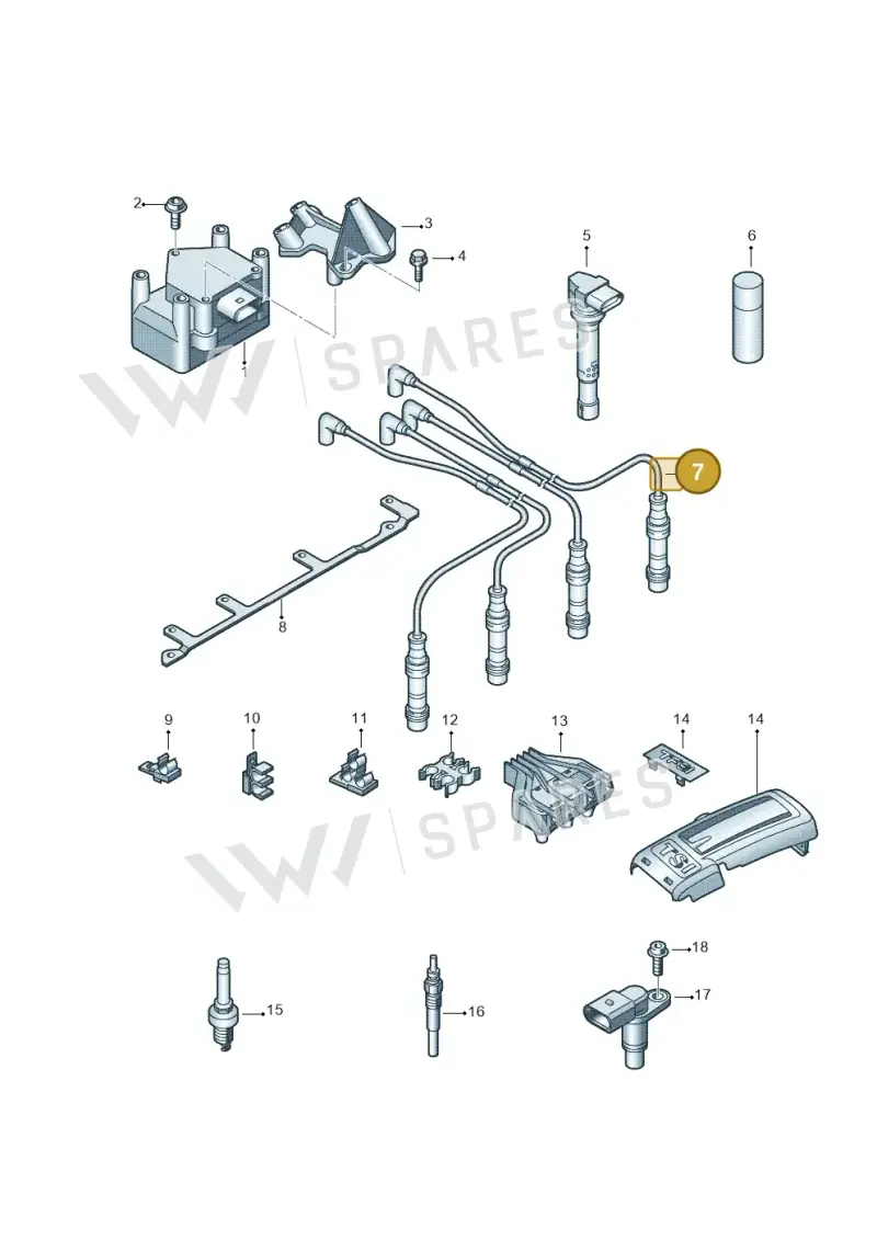 03F905409C — Volkswagen Touran 2.0 (2010-2015) diagram 694905000, position 7