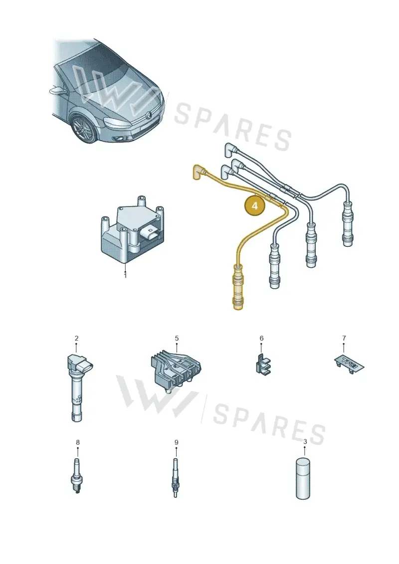 03F905409C — Volkswagen Golf Cabriolet (2011-2016) diagram 718905000, position 4