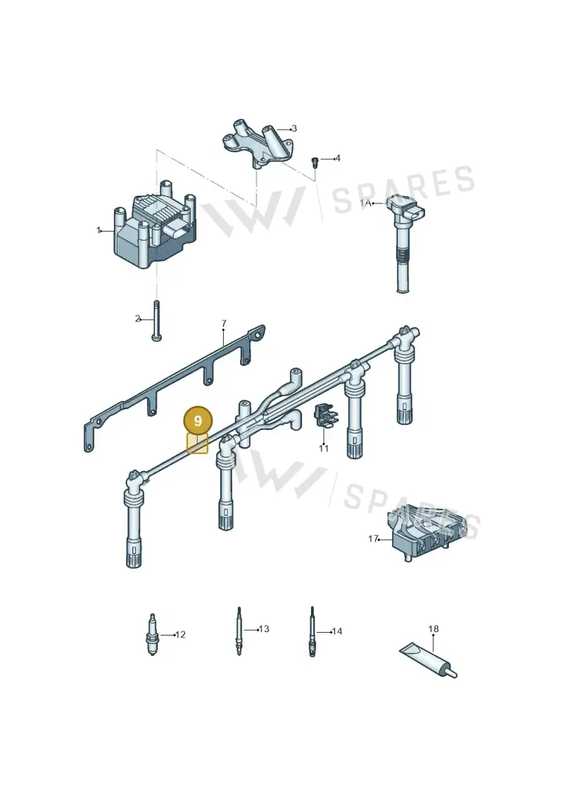 03F905409C — Volkswagen Beetle (2016-2019) diagram 789905000, position 9
