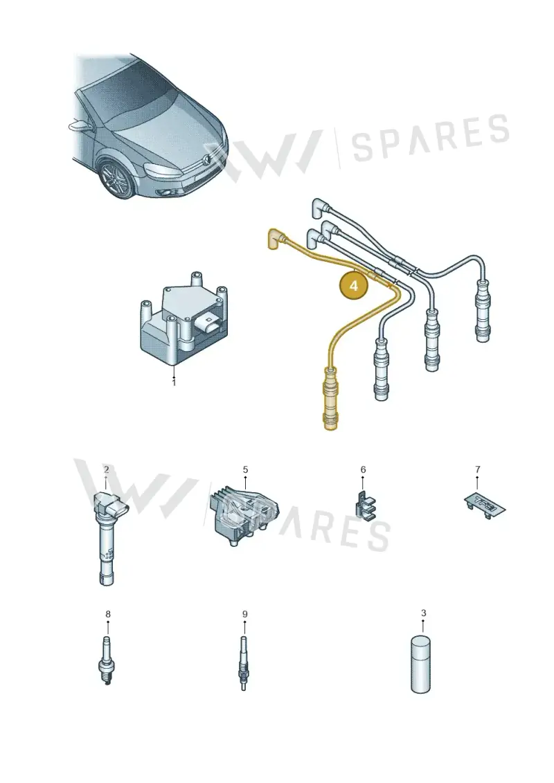 03F905430H — Volkswagen Golf Cabriolet (2011-2016) diagram 718905000, position 4