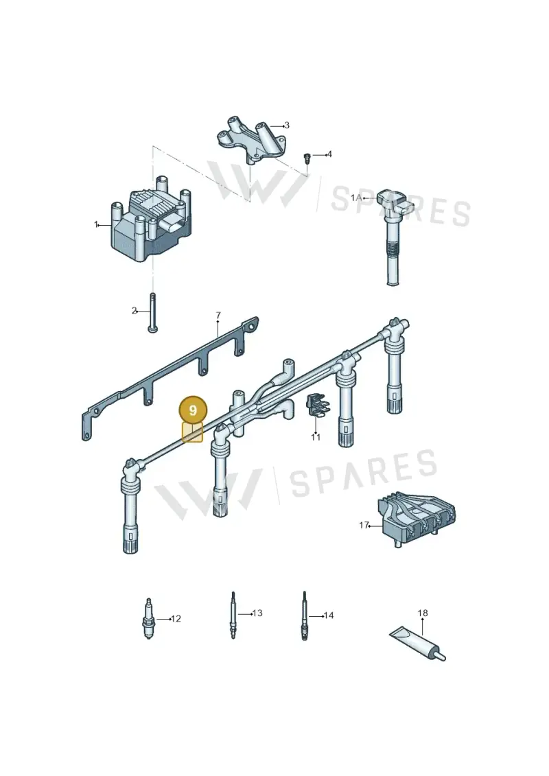 03F905430J — Volkswagen Beetle (2016-2019) diagram 789905000, position 9