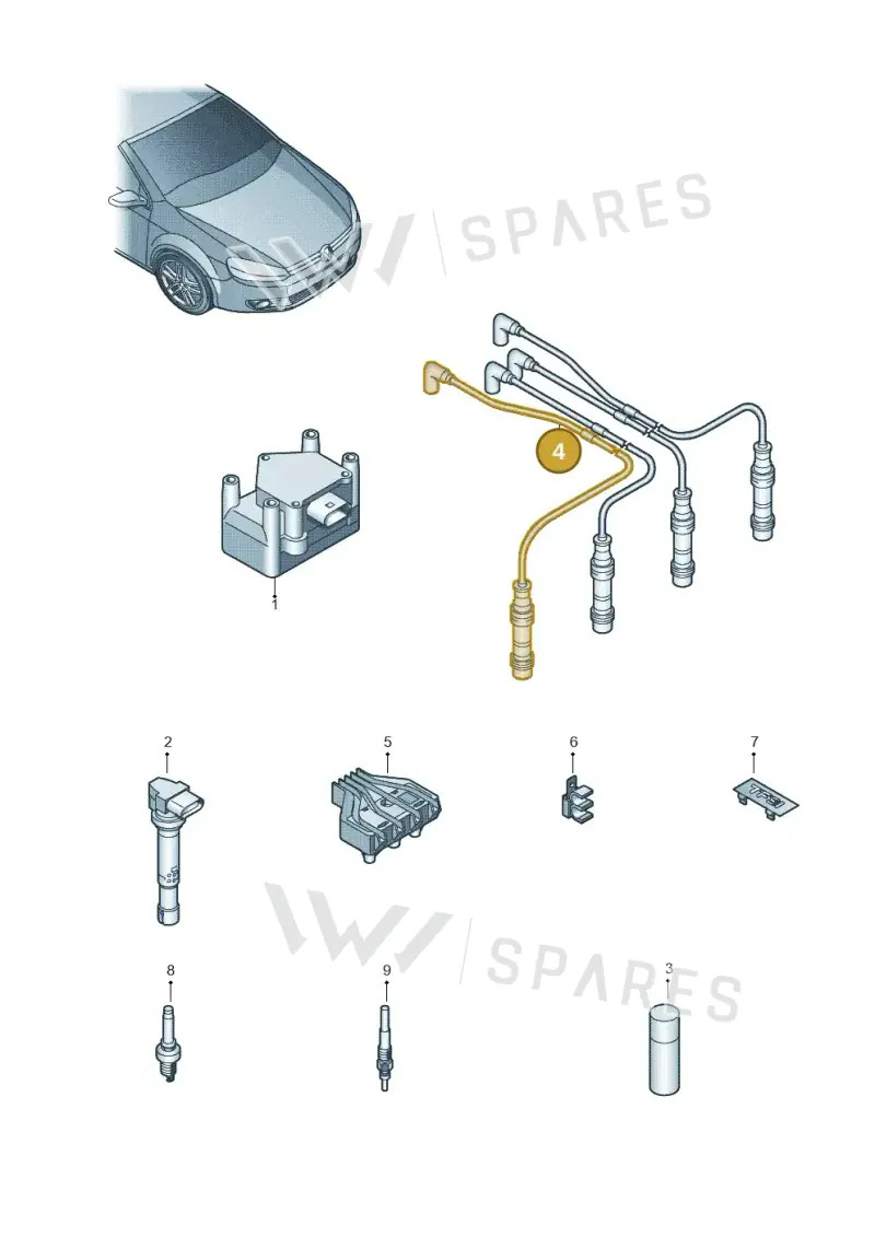 03F905430L — Volkswagen Golf Cabriolet (2011-2016) diagram 718905000, position 4