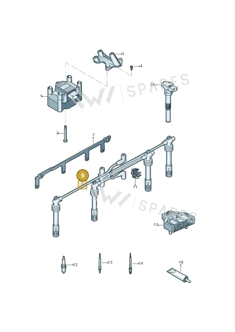 03F905430L — Volkswagen Beetle (2016-2019) diagram 789905000, position 9