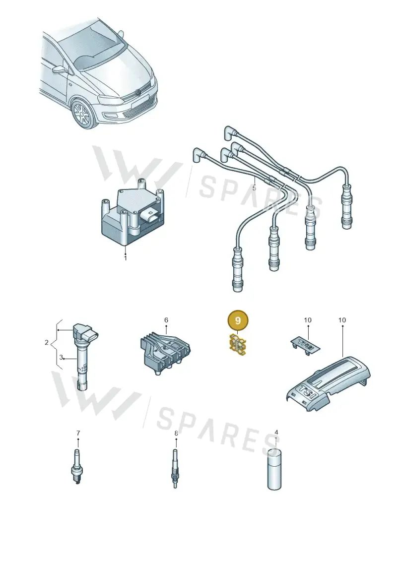 03F905471 — Volkswagen Polo (2012-2014) diagram 747905000, position 9