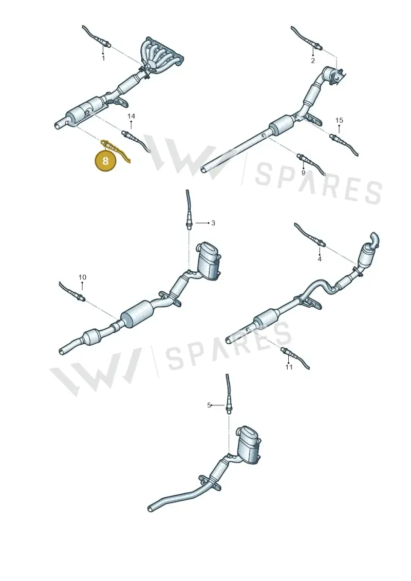 03F906262A — Volkswagen Jetta (2013-2014) diagram 715906100, position 8