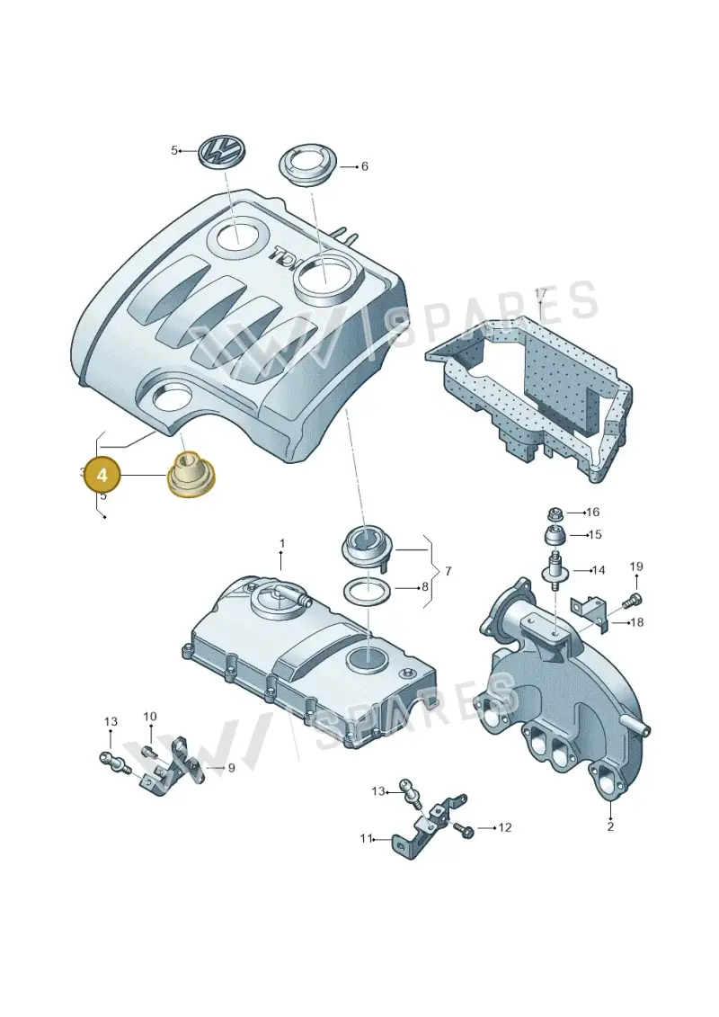 03G103638A — Volkswagen Jetta Vagon            08> (2008-) diagram 420103820, position 4