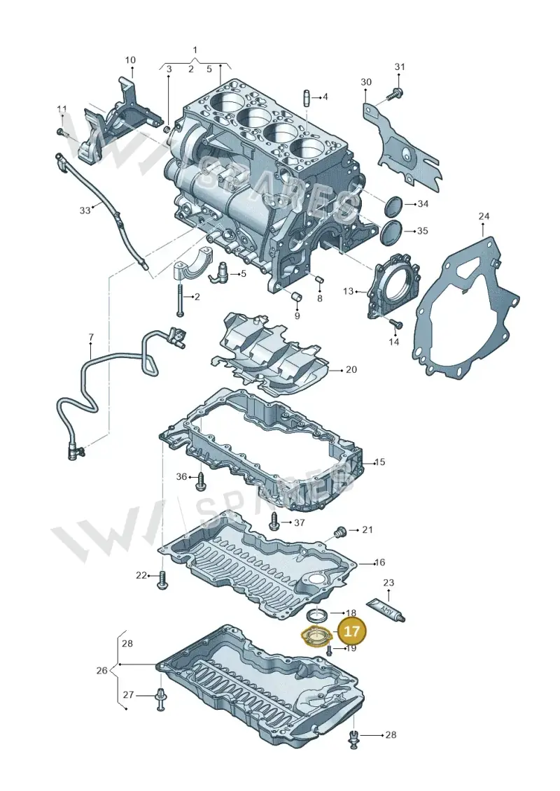 03G103707 — Volkswagen Tiguan 2.0 4Motion (2017-2024) diagram 781103300, position 17