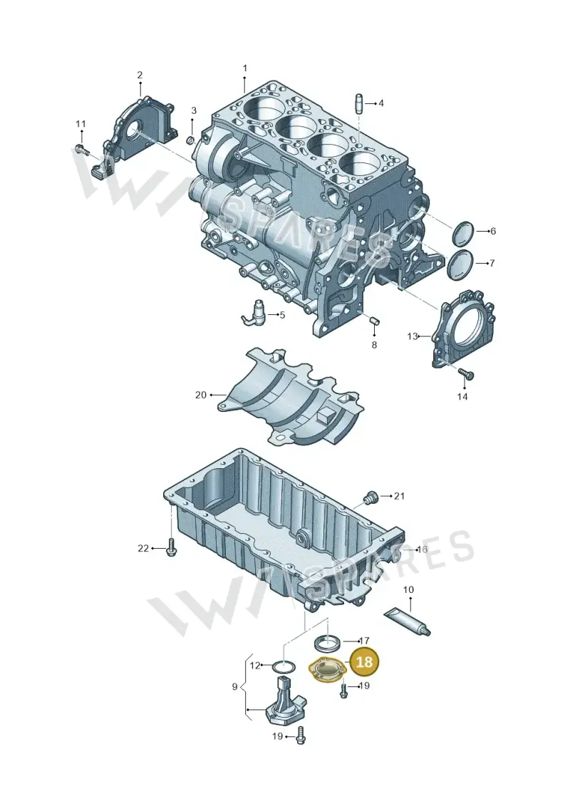 03G103707 — Volkswagen Arteon (2017-2023) diagram 827103360, position 18