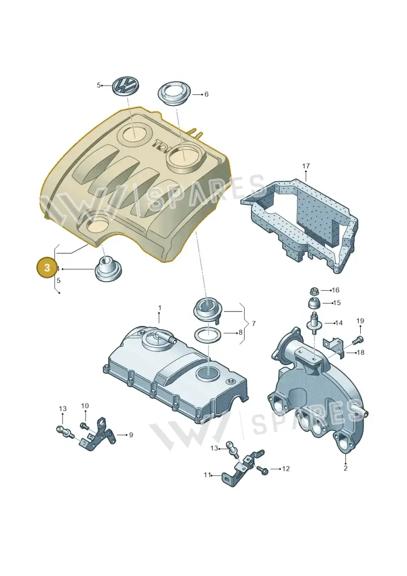 03G103925BR — Volkswagen Jetta Vagon            08> (2008-) diagram 420103820, position 3
