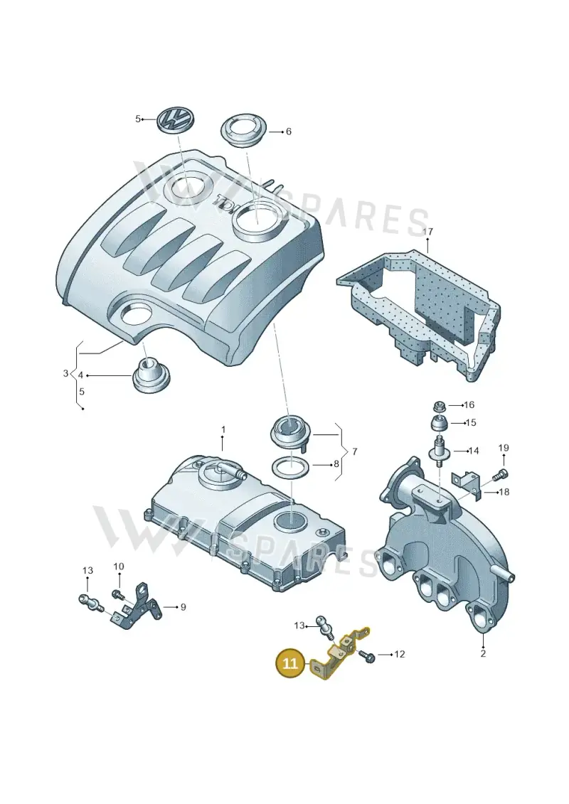 03G103945 — Volkswagen Jetta Vagon            08> (2008-) diagram 420103820, position 11