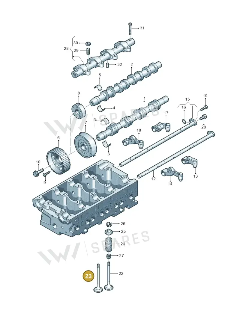 03G109611D — Volkswagen Passat estate (2008-2011) diagram 409109400, position 23