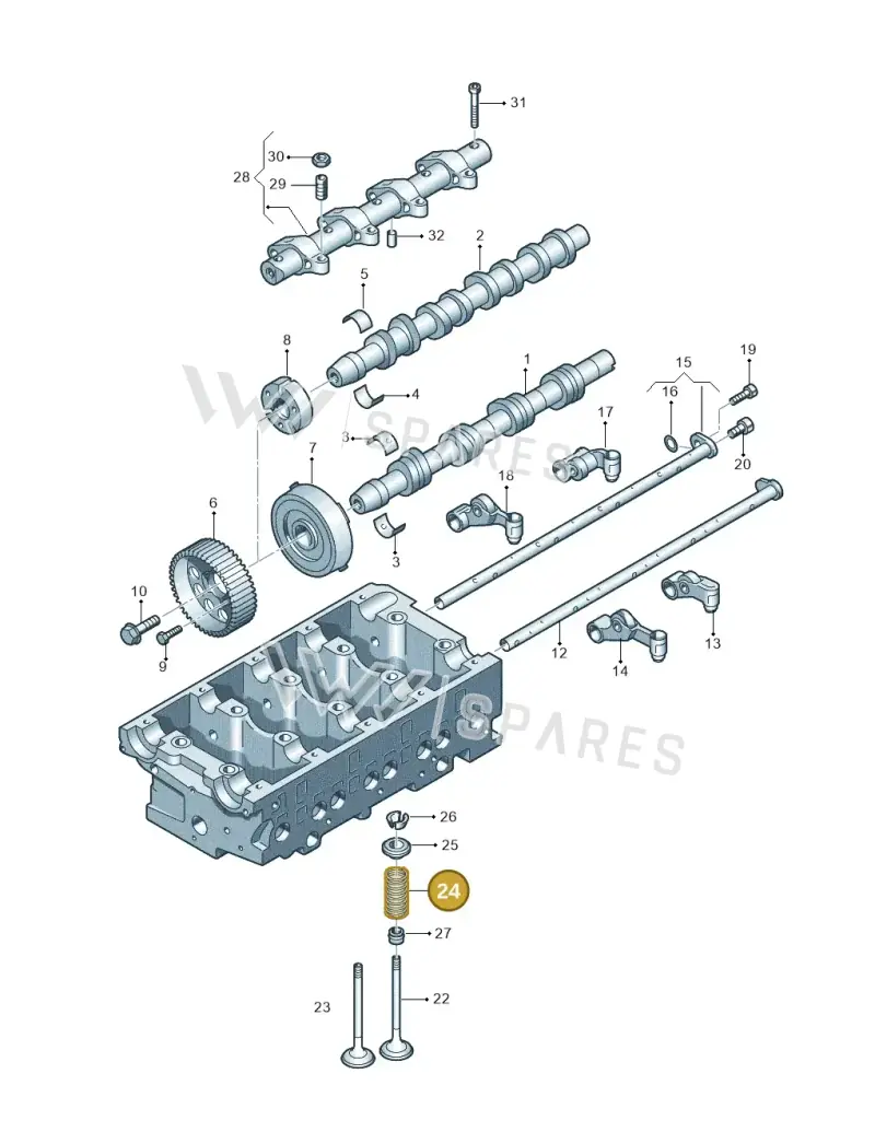 03G109623 — Volkswagen Passat estate (2008-2011) diagram 409109400, position 24