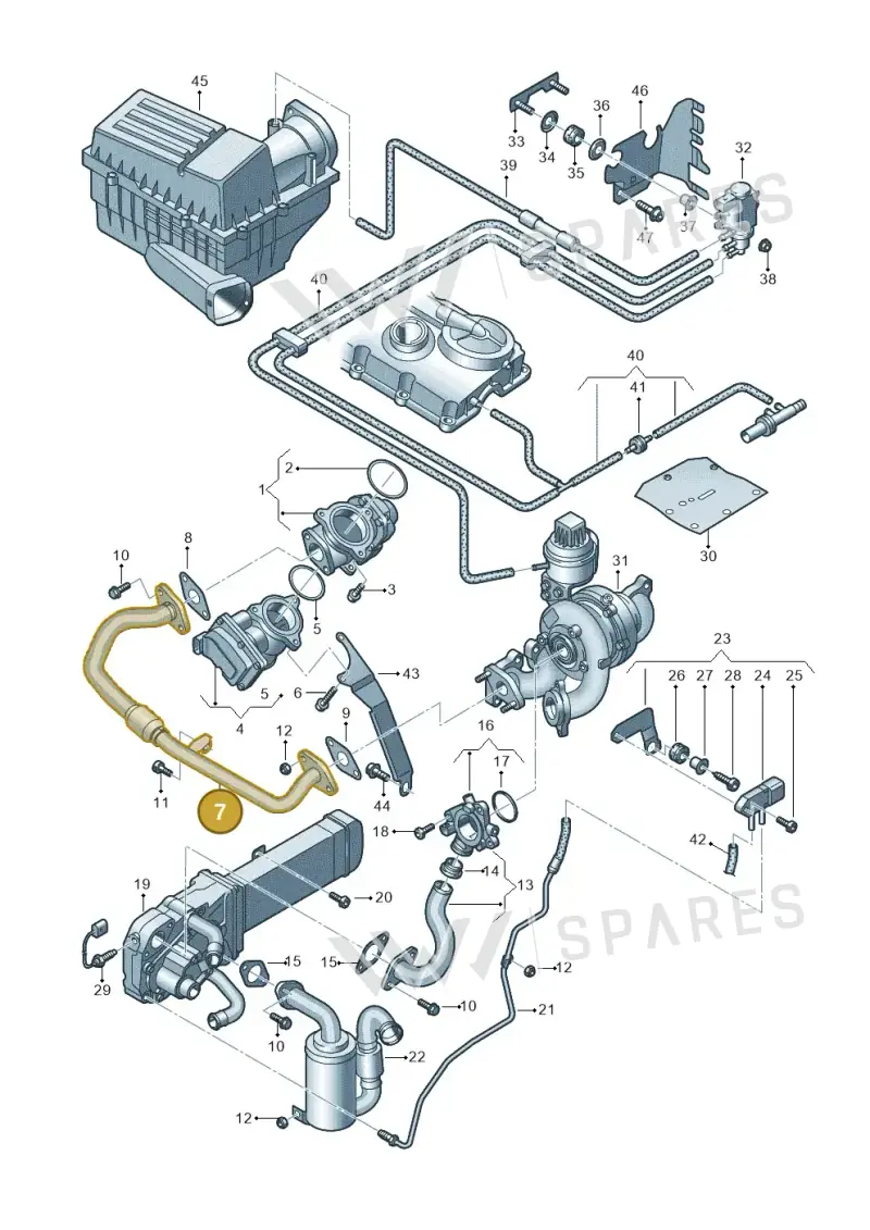 03G131521AT — Volkswagen New beetle (2011-2016) diagram 649131450, position 7