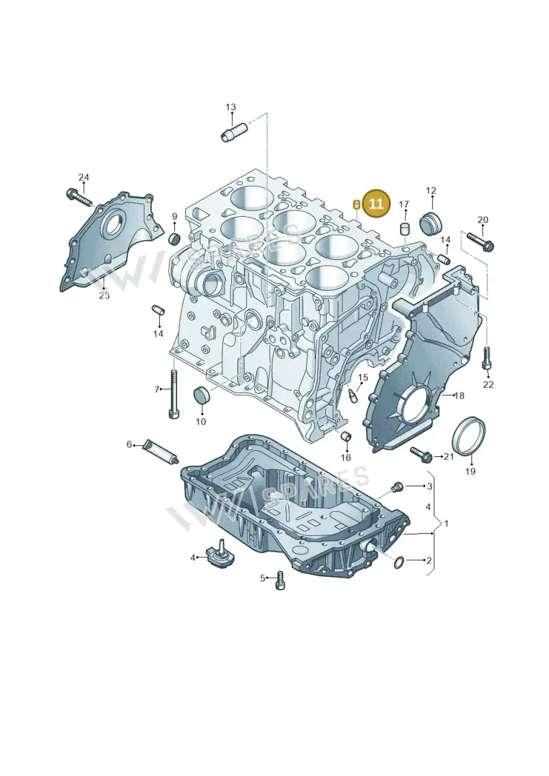 03H103141 — Volkswagen Passat CC (2011-2016) diagram 691103200, position 11