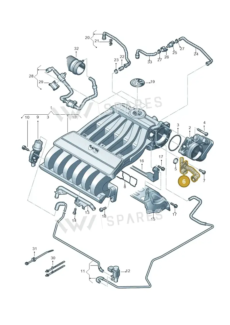 03H103202A — Volkswagen Touareg                08> (2007-) diagram 478133700, position 6