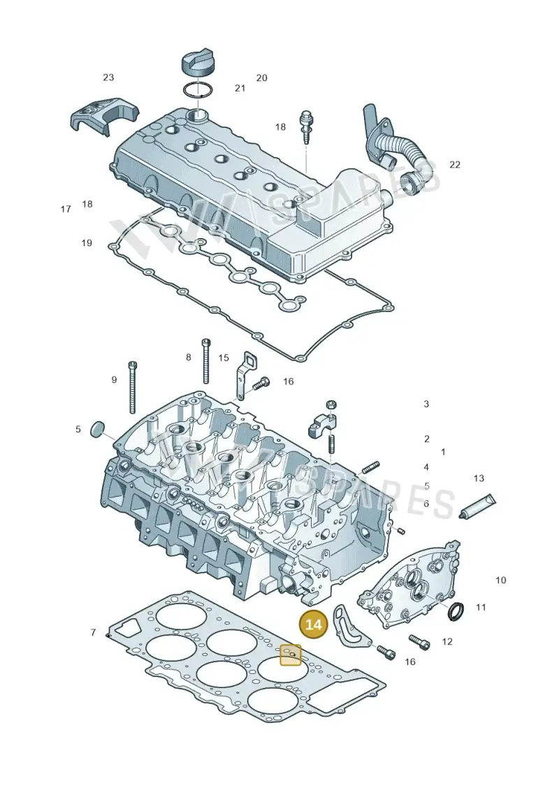 03H103390B — Volkswagen Phaeton 4motion (2010-2016) diagram 667103400, position 14