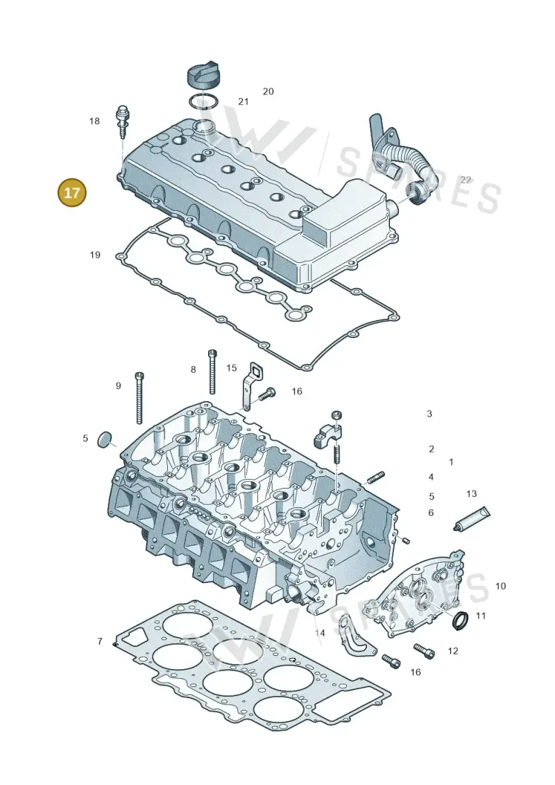 03H103429S — Volkswagen Atlas Cross Sport (2019-2023) diagram 460103650, position 17