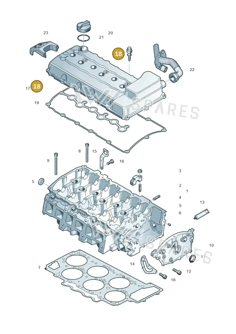 03H103831 — Volkswagen Phaeton 4motion (2010-2016) diagram 667103400, position 18