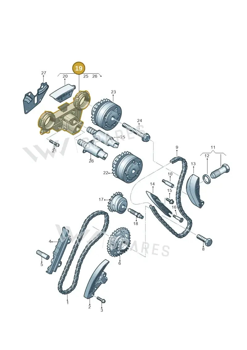 03H109210C — Volkswagen Touareg BlueMotion (2014-2018) diagram 710109600, position 19