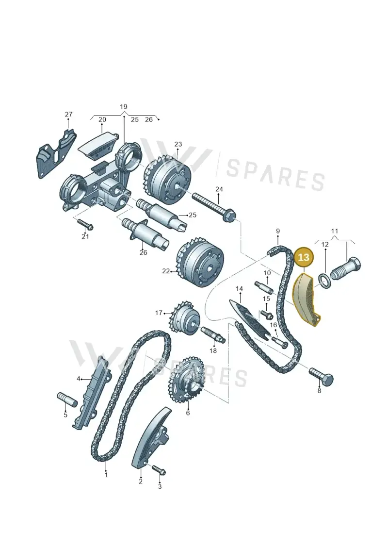 03H109509A — Volkswagen Touareg BlueMotion (2014-2018) diagram 710109600, position 13