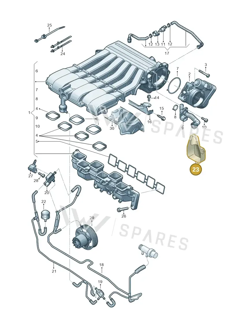 03H133105 — Volkswagen Atlas Cross Sport (2019-2023) diagram 829133000, position 23