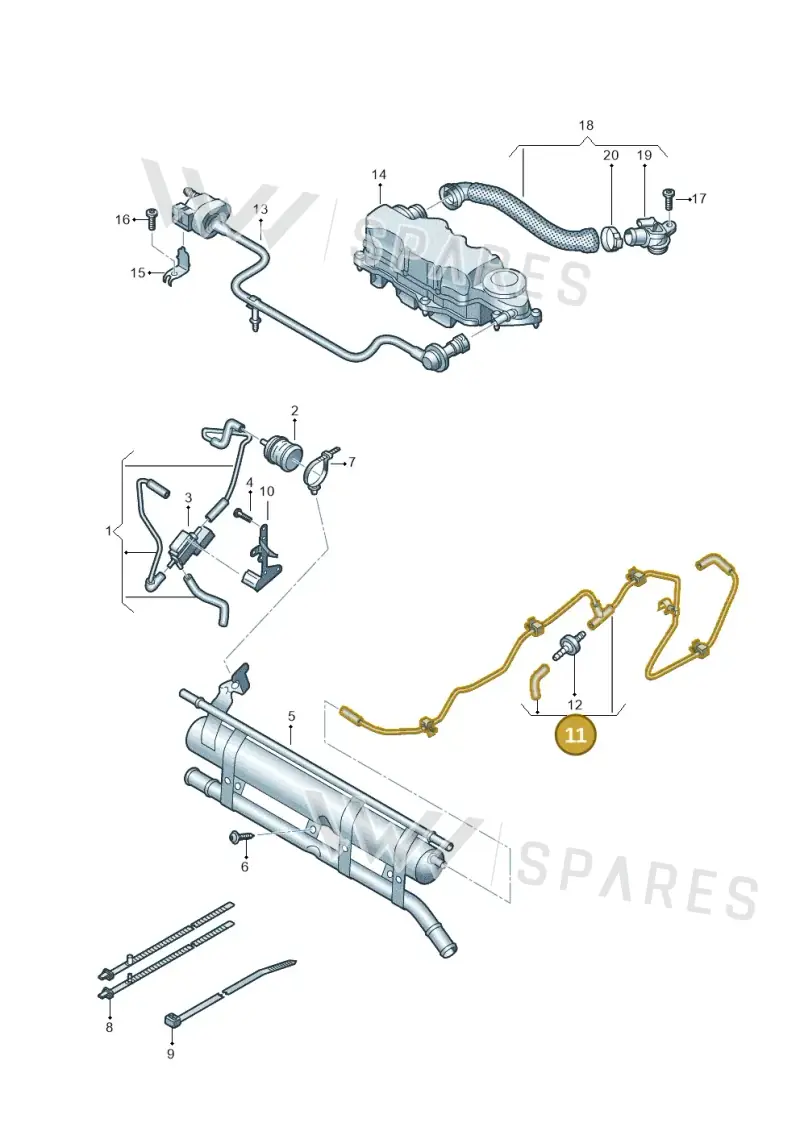 03H133778BT — Volkswagen Teramont (2016-2021) diagram 809133100, position 11