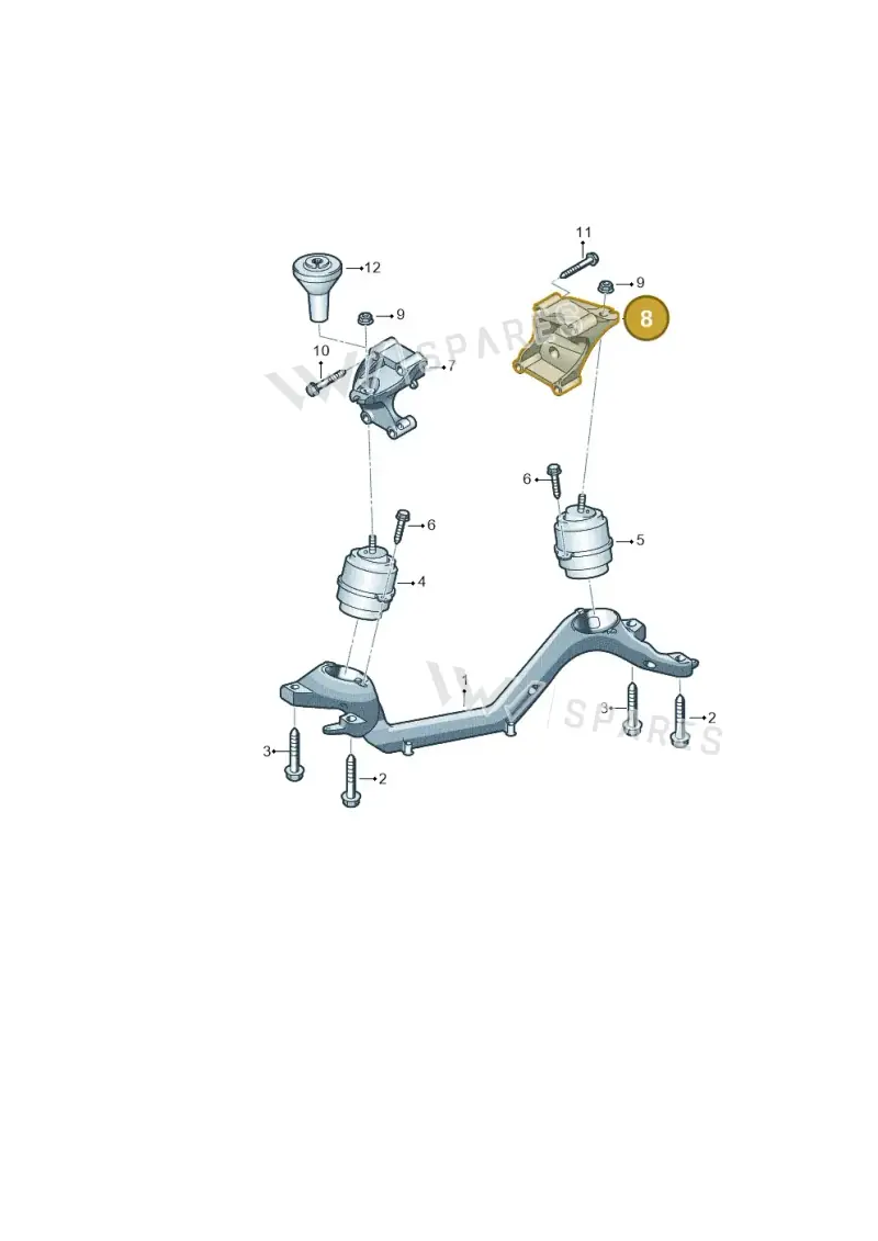03H199308 — Volkswagen Touareg BlueMotion (2014-2018) diagram 274199500, position 8