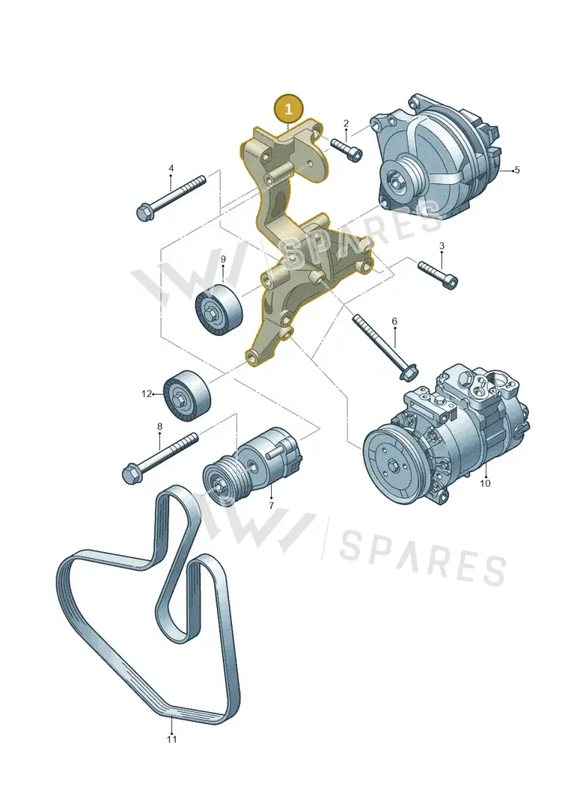 03H260089G — Volkswagen New Passat (2015-2022) diagram 691903600, position 1